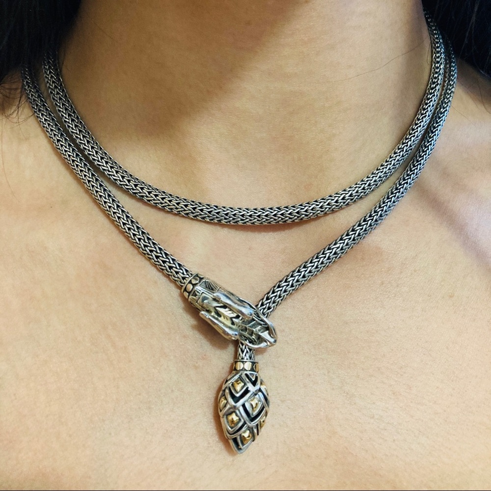 John hardy naga dragon legends necklace 36”